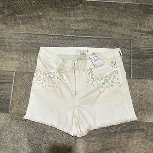 Brand new w tags white and pearl shorts
